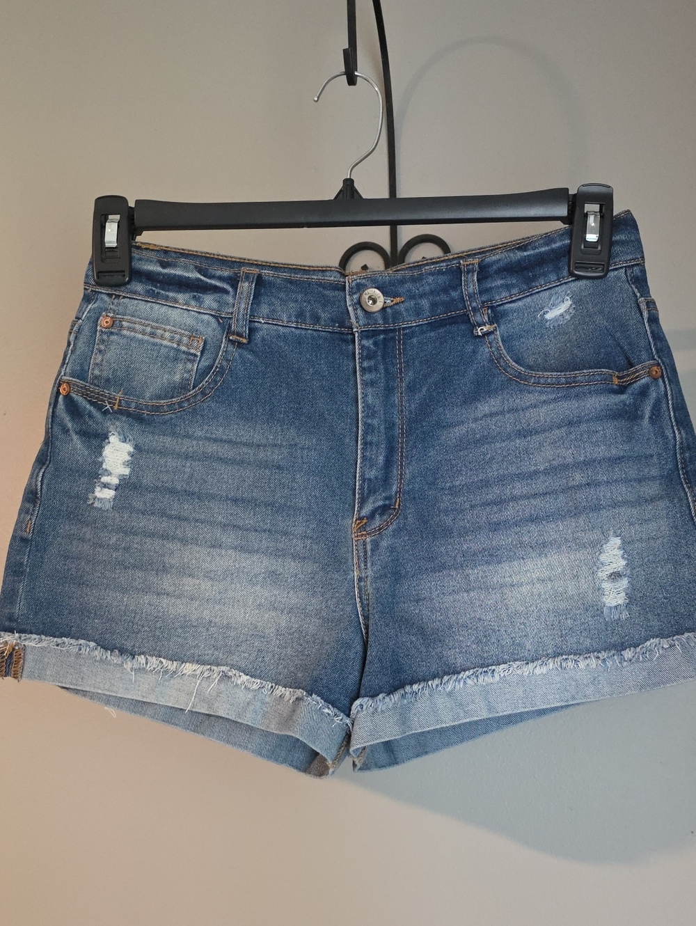 Wallflower Distressed Blue Denim Jean Shorts Size 7
